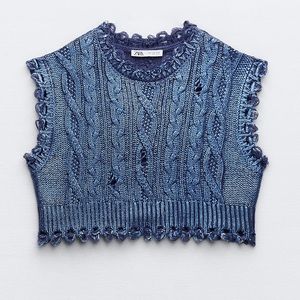 Zara Cable knit vest